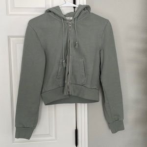 BRANDY MELVILLE CROPPED ZIP UP JACKET